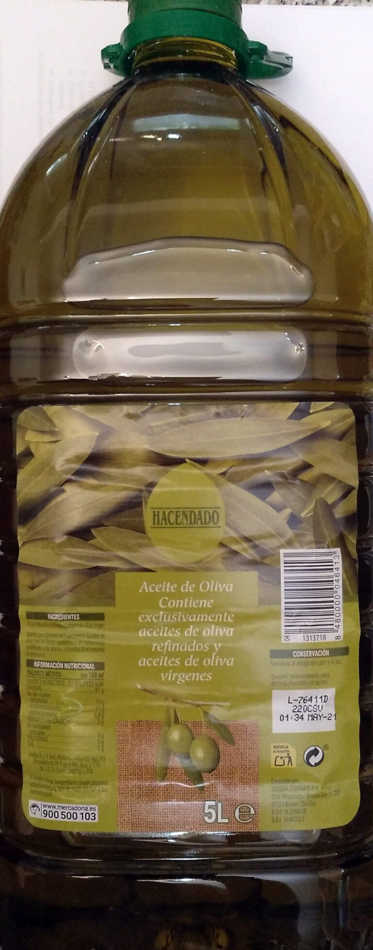 Todo sobre el aceite de oliva Mercadona 5L: calidad y precio al alcance de todos